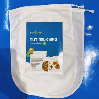 Túi lọc sữa hạt cao cấp nhất (vải k tẩy màu trắng sữa)