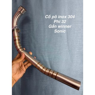 Cổ pô inox 304 winner - sonic vân titan dùng hàn lắp pô zin..