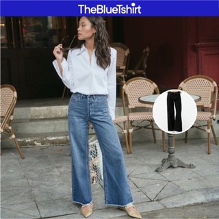 TheBlueTshirt - Quần jeans ống rộng nữ rách tua lai có nhiều màu - City Wide Leg Jeans