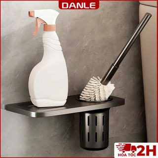 Cọ nhà vệ sinh dán tường DANLE, cọ chà bồn cầu nhà tắm, chất liệu nhôm hàng không cao cấp, tặng kèm keo dán (DL 0437)