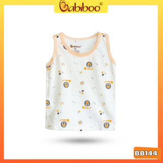 Áo ba lỗ bé trai BABIBOO áo ba lỗ sơ sinh vải cotton in hình dễ thương BB144