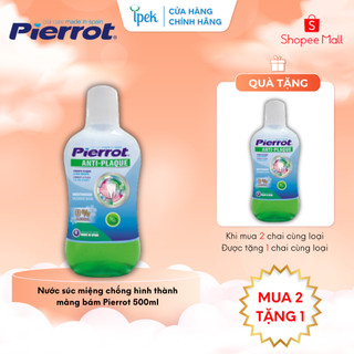 [MUA 2 TẶNG 1] Nước súc miệng chống hình thành mảng bám Pierrot 500ml