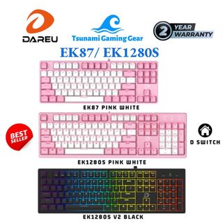 Bàn phím cơ gaming DareU EK1280s Pink White | DareU EK1280s v2 Black | DareU EK87 Pink White