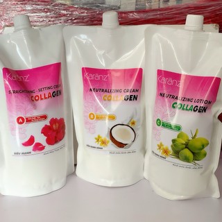 Duỗi siêu mạnh KARANZ hoa trà trái dừa 1000ml 🌺CHÍNH HÃNG🌺 duỗi uốn đa năng, uốn nóng, bóng tóc, khử mùi giá sỉ salon 🌺🌺