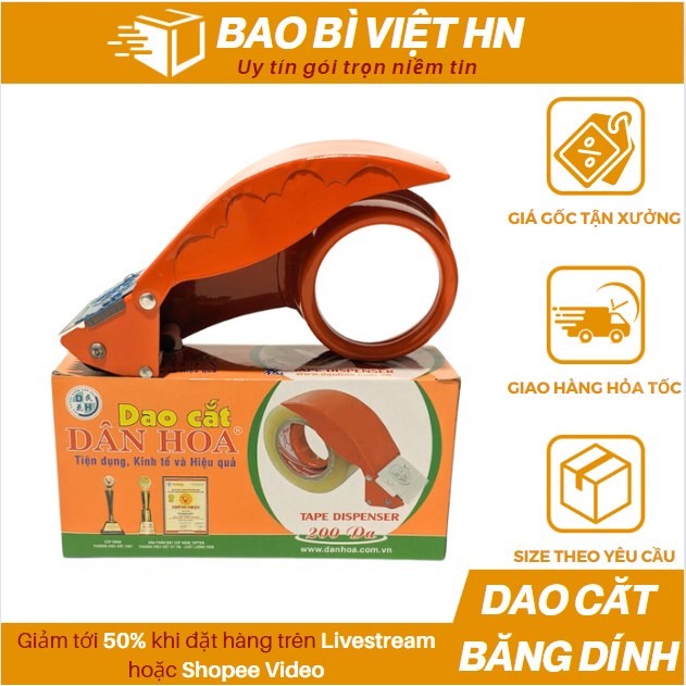 Dao cắt băng dính 1kg tiện lợi giá rẻ - Bao bì Việt HN