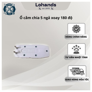 Phích cắm đa năng chia 5 ổ xoay 180 độ góc hẹp tiện lợi Lohandstore