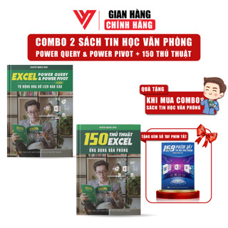 Combo 2 Sách Power Querry Power Pivot Và 150 Thủ Thuật Excel Có Kèm Video Hướng Dẫn