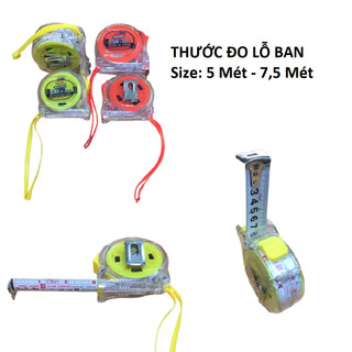 THƯỚC KÉO 5M 7,5M LỖ BAN NHỰA TRONG , THƯỚC HỘP LỘ BAN