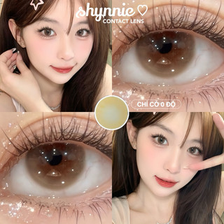 🧡[𝗚𝗜𝗔́ 𝟭 𝗖𝗔̣̆𝗣] - Lens mắt 0 độ màu BROWN nâu không viền Gdia 14.2mm ánh nâu nhẹ nhàng  - SHYNNIE LENS (Lens Huế) 🐰