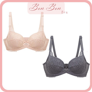 Áo ngực ren mỏng big size có gọng nâng ngực, đệm vải cotton không mút