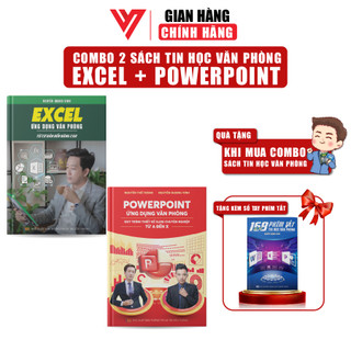Combo 2 Sách Excel - PowerPoint Ứng Dụng Văn Phòng Kèm Khoá Học Video ĐÀO TẠO TIN HỌC
