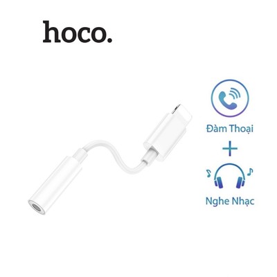 Cổng chuyển đổi Hoco LS34 từ 1 cổng LN to 3.5mm, hỗ trợ vừa nghe nhạc vừa mic đàm thoại dùng cho ip6/7/8/9/X/11/12/13/14