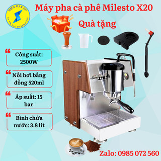 Máy pha cà phê milesto x20 - máy pha cà phê chuyên nghiệp - dùng cho quán - bình nước 3.8 lít - mới 100%