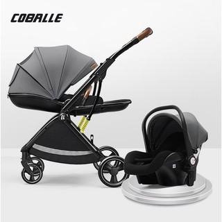 Combo bộ Xe đẩy nôi và nôi xách tay kiêm ghế ô tô COBALLE cao cấp thiết kế ĐỨC, dáng thể thao với nhiều quà tặng hấp dẫn