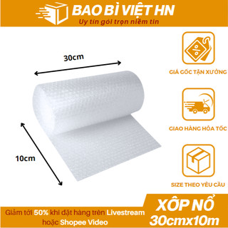  Xốp hơi bọc hàng cuộn bóng nổ 30cmx10m đóng gói phụ kiện quà tặng  - Bao Bì Việt HN 