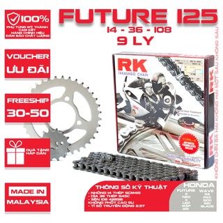 Nhông sên dĩa RK xe Future 125 thương hiệu Nhật Bản