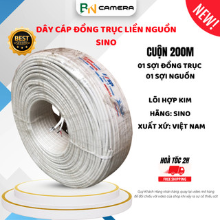 Cuộn cáp đồng trục liền nguồn Sino 200m/cuộn