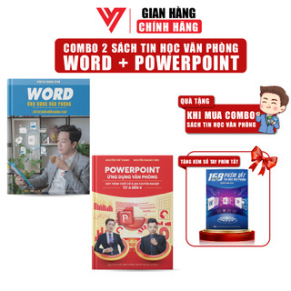 Combo 2 Sách Word - Power Point ĐÀO TẠO TIN HỌC Ứng Dụng Văn Phòng Kèm Video Khóa Học Online