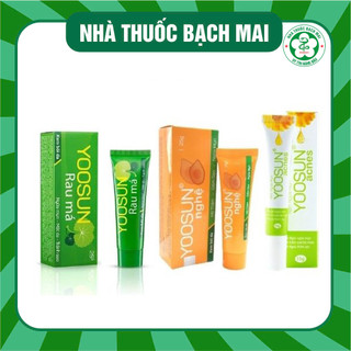  Kem Ngừa Mụn Ngừa Thâm Yoosun Nghệ 20g  Rau Má 25g MẪU MỚI  Yoosun acnes 15g 