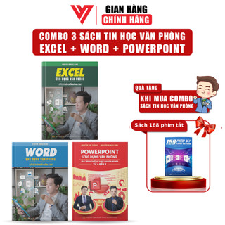 Combo 3 Sách Excel - Word - PowerPoint Ứng Dụng Văn Phòng Có Kèm Khoá Học Online ĐÀO TẠO TIN HỌC