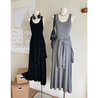 Áo Đầm thun dài balo vạt cột eo XONXEN SHOP mã 3040