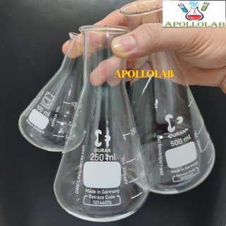 [Hãng Duran- Đức] Bình tam giác thủy tinh chịu nhiệt
