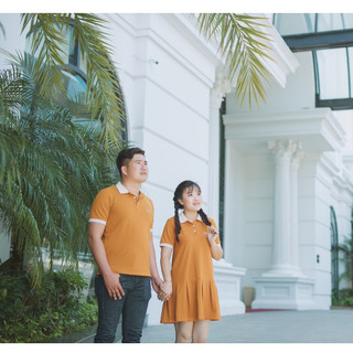 Set Đồ Đôi polo Fig Tree màu Cam Đất Cực HOT