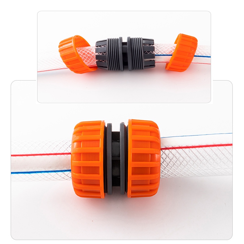 Khớp nối ống lionking, khớp nối nhanh hai đầu ống nước phi 18, phi 21, phi 27 chất liệu ABS bền dễ d