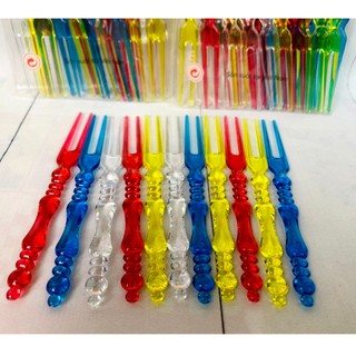 Nĩa chuỗi HPB42 nhựa HOFACO ghim thức ăn tiện lợi - Set 24 nĩa nhựa nhỏ gọn tiện lợi