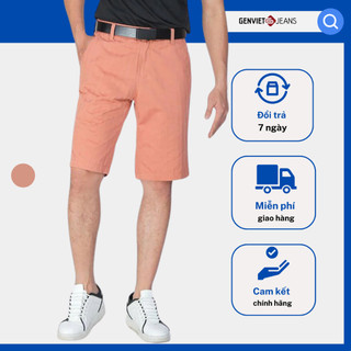 Quần Ngố Nam Viền Dọc Chìm Kaki GENVIET T1303K1738