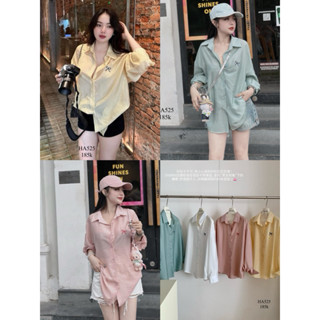 Áo Sơ Mi Tay Dài Thêu Nơ BOCONGANH HA525 Hàng Quảng Châu WG WE