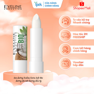 Son dưỡng Eveline Extrasoft Bio dưỡng ẩm môi hương dừa 4g