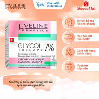 Kem dưỡng Eveline Glycol Therapy 7% ngừa mụn, mờ thâm 50ml