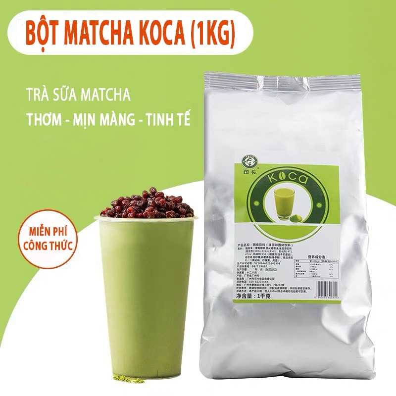 Bột Matcha Koca (1kg) - Matcha Pha Chế & Làm Bánh, Không Phải Nguyên Chất
