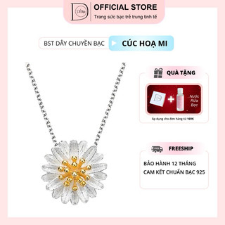 Dây chuyền bạc 925 cúc Họa Mi xinh xắn đáng yêu dễ thương Dế Bạc - Bo0006