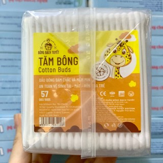 Tăm Bông cho bé đầu tăm nhỏ lốc 10 gói ( 57 que/ gói ) Kotton Care For Kid - Tăm bông Bông Bạch Tuyết cho bé