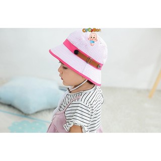 Nón Rộng Vành Cho Bé Kẻ Sọc Mẫu Có Quai Thun
