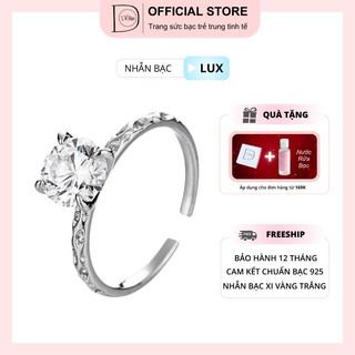 Nhẫn bạc 925 free size Lux ring lấp lánh xinh xắn Dế Bạc - N5092
