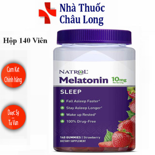 [Mẫu Mới] Kẹo dẻo Natrol Melatonin 10mg Sleep 140 viên - hỗ trợ giấc ngủ tự nhiên
