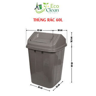 Thùng rác nắp lật 60 lít cỡ lớn