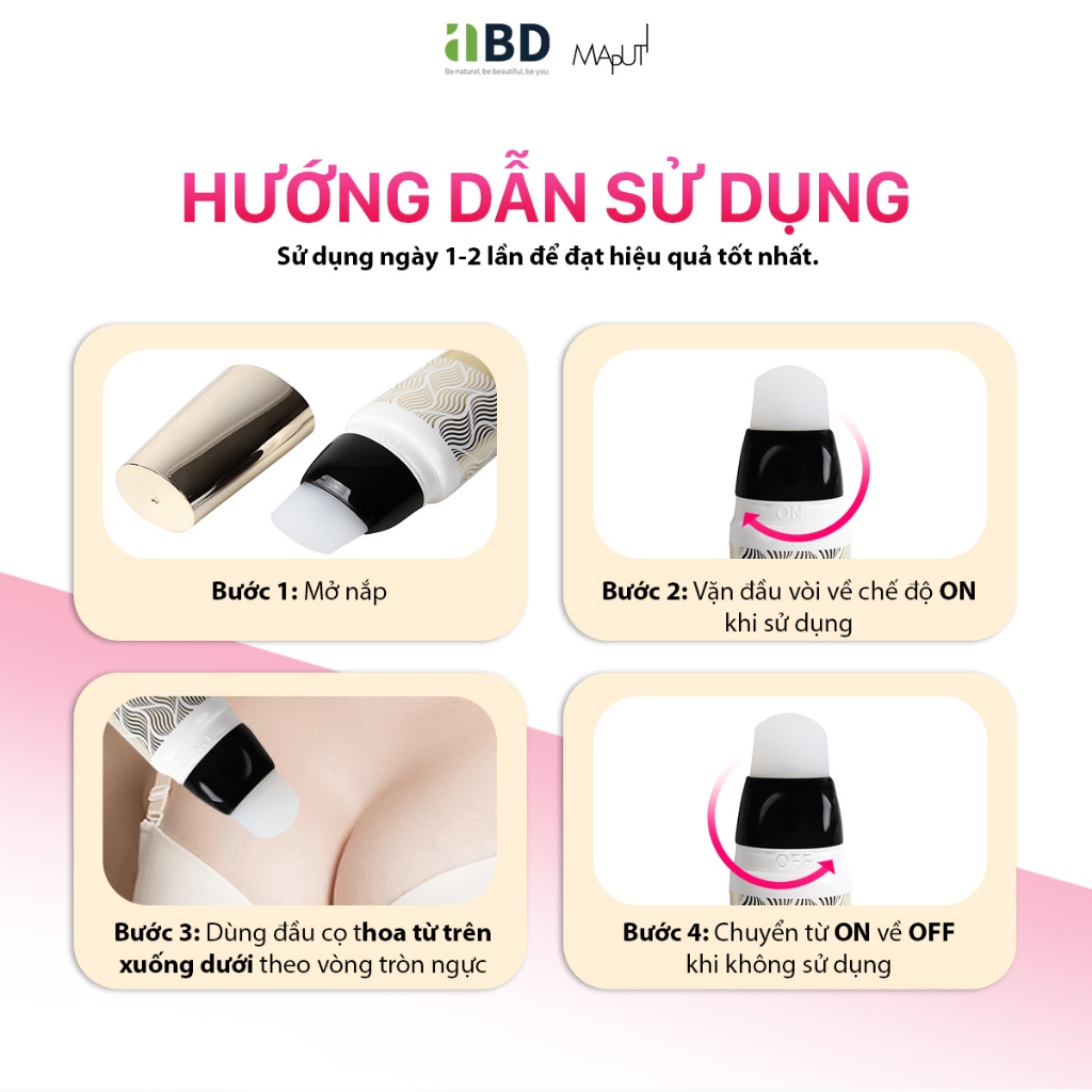 Kem nâng ngực upsize, tăng vòng 1, Vòng 3 săn chắc & sexy Nhật Bản - Maputi Bust Cream 60g