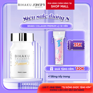Bộ đôi dưỡng trắng nội sinh, ngừa tia UV và giảm thâm mụn, sạm nám, tàn nhang Bella The Sun 30v và Bihaku Collagen 30v