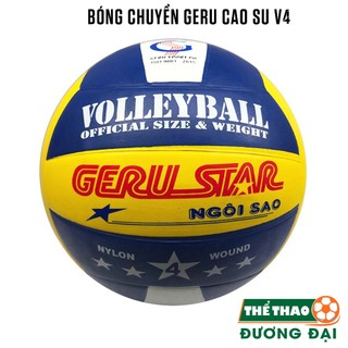 Quả Bóng Chuyền Cao Su Geru V4 Banh Chuyền Size 4 Tặng Kim Bơm Lưới Đựng Bóng Thể Thao Đương Đại