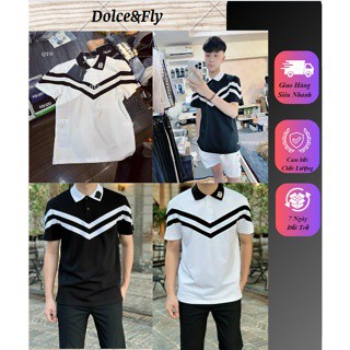 Áo Polo Nam Hàng Neww Viền Chữ V Cách Tân, Đơn Giản, Phong Cách Trẻ Trung