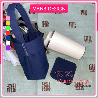 Túi đựng bình nước, túi đựng ly giữ nhiệt 500ml - 550ml handmade