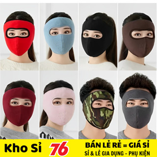  Khẩu Trang Khăn Ninja Che Kín Mặt Chống Nắng Giữ Ấm Dán Sau Gáy Không Đau Tai 