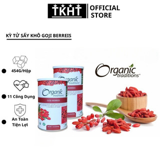 Kỳ tử organic sấy khô goji berreis organic traditions hộp 454gr của mỹ kỉ tử đều quả đỏ, không lẫn tạp chất