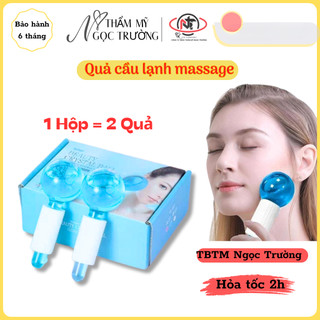 Quả cầu lạnh massage mặt thư giãn, skincare | Quả cầu massage hộp 2 quả siêu đẹp