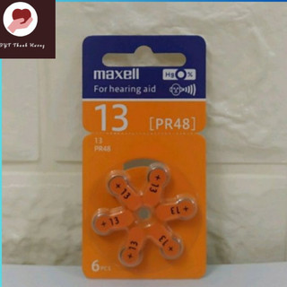 Pin trợ thính 13 pr48 maxell vỉ 6 viên