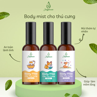 Bodymist xịt thơm khử mùi cho chó mèo JULYHOUSE 20ml/100ml lưu hương lâu với hương nước hoa, dưỡng lông cho thú cưng